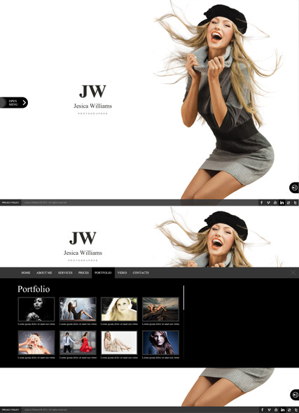 Photographer HTML5 Gallery Admin ID:300111425