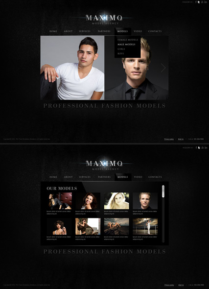 Model Agency HTML5 Gallery Admin ID:300111443