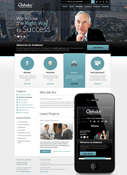Good Business Wordpress template ID:300111512