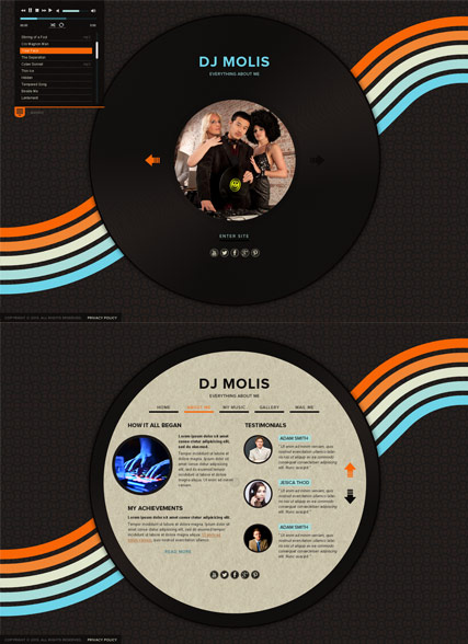 DJ Page HTML5 template ID:300111586