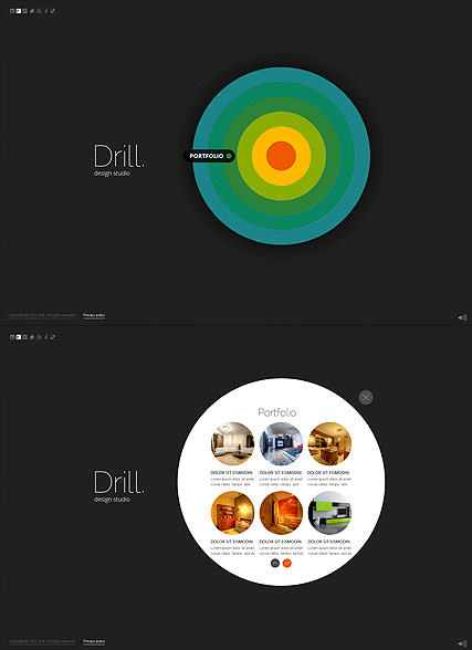 Circle Design HTML5 template ID:300111600