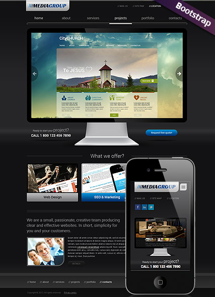 Design Studio Bootstrap template ID:300111702