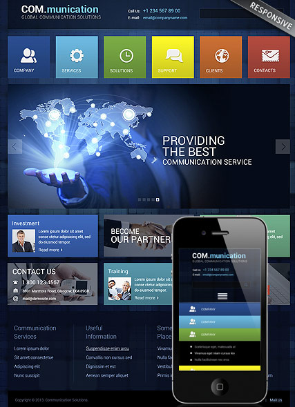 Communication Wordpress template ID:300111768