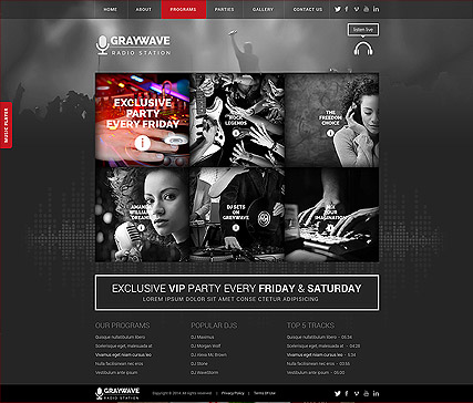 Radio Station HTML5 template ID:300111793
