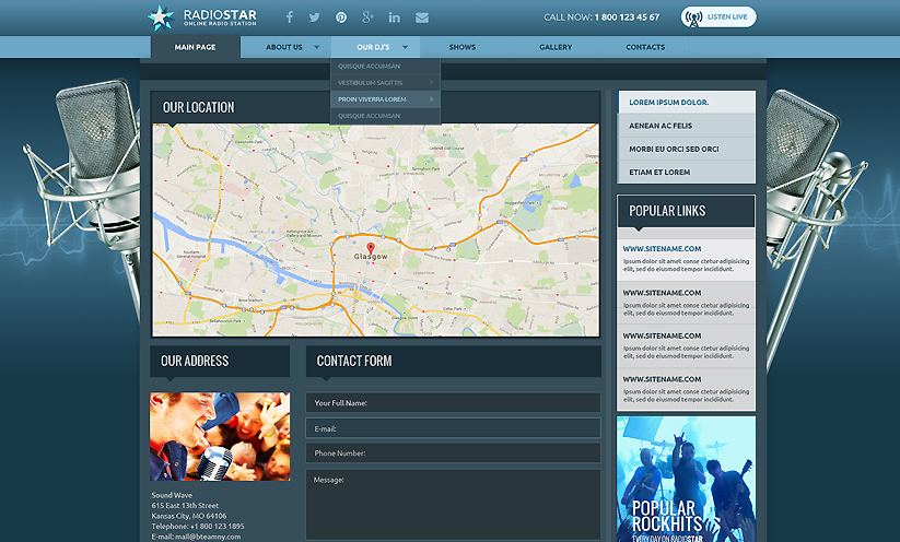 Radio Star WP Wordpress template ID:300111864 Slide 2