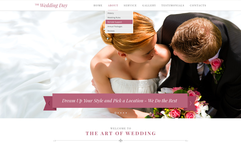 Wedding Day HTML Bootstrap template ID:300111911
