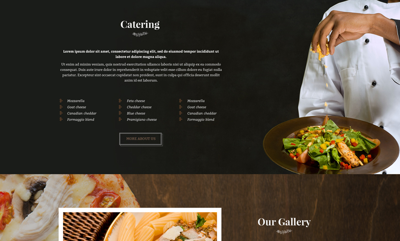 Italian Restaurant WP Wordpress template ID:300111921 Slide 2