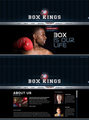 Boxing Club HTML5 template ID: 300111500